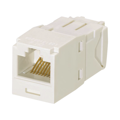 Conector Jack RJ45 Estilo TG, Mini-Com, Categoría 6A, de 8 posiciones y 8 cables, Color Blanco Mate CJ6X88TGIW