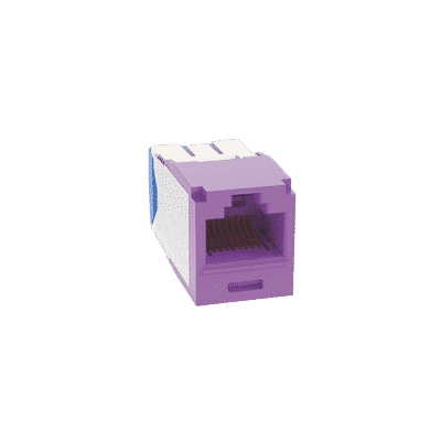 Conector Jack RJ45 Estilo TG, Mini-Com, Categoría 6A, de 8 posiciones y 8 cables, Color Violeta  CJ6X88TGVL