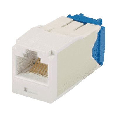 Conector Jack RJ45 Estilo TG, Mini-Com, Categoría 6A, de 8 posiciones y 8 cables, Color Blanco  CJ6X88TGWH