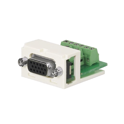 Conector sub-D de 15 Pines Tipo Atornillable, Uso en 2 Puertos Mini-Com, Color Blanco Mate CMD15HDIWY