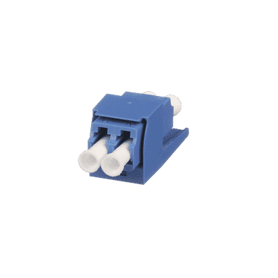 Módulo Acoplador LC Duplex, para Fibra Óptica Monomodo OS1/OS2, Tipo Mini-Com, Color Azul  CMDSLCZBU