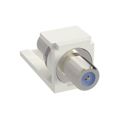 Módulo Acoplador Coaxial Tipo F, Mini-Com, de 75 Ohms, 3.0 GHz, Color Blanco CMFWH