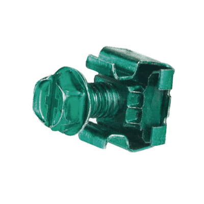 KIT 4 Tuercas Enjauladas No. 12-24, 4 Tornillos Rosca 1/2" Verde.  CNB4K