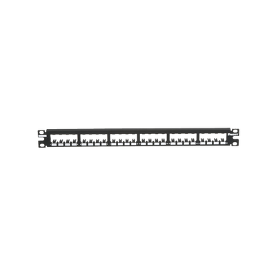 Panel de Parcheo Modular Mini-Com (Sin Conectores), Plano, Totalmente Blindado, de 24 puertos, 1UR  CP24BLY
