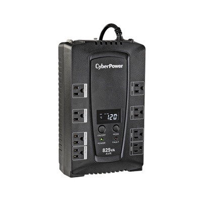 UPS de 825 VA/450 W, Topología Línea Interactiva, Entrada 120 Vca NEMA 5-15P, Tipo Gabinete Compacto, Con 8 Tomas NEMA 5-15R  CP825AVRLCDA
