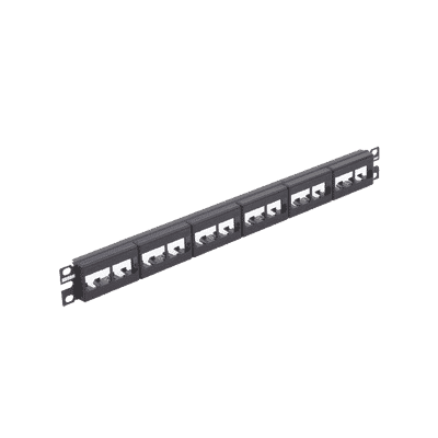 Panel de Parcheo Modular Mini-Com (Sin Conectores), Plano, Sin Blindaje, de 24 puertos, 1UR  CPP24WBLY