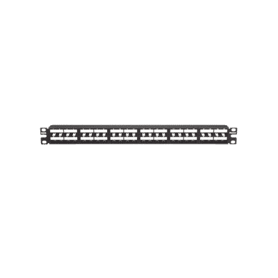 Panel de Parcheo Modular Mini-Com (Sin Conectores), Plano, Sin Blindaje, Alta Densidad, de 48 puertos, 1UR  CPP48HDWBLY