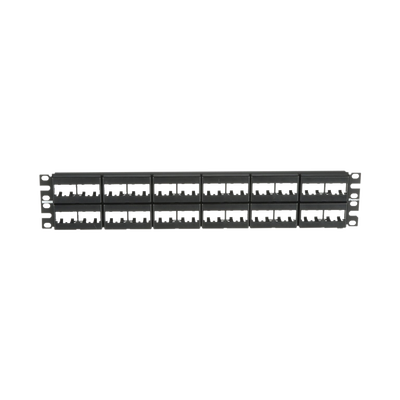 Panel de Parcheo Modular Mini-Com (Sin Conectores), Plano, Sin Blindaje, de 48 puertos, 2 UR  CPP48WBLY