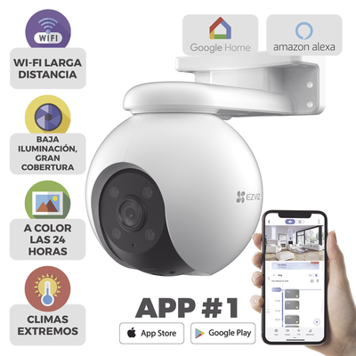 PT WiFi / (3K) 5MP / Visión 360° / Detección humana / Detección de Vehiculo / Sirena / Luz Parpadeante / Colores en Oscuridad / Micro SD / Presets / Exterior: CS-H8-3K | Humberto Chacon PT WiFi / (3K) 5MP / Visión 360° / Detección humana / Detección de Vehiculo / Sirena / Luz Parpadeante / Colores en Oscuridad / Micro SD / Presets / Exterior: CS-H8-3K