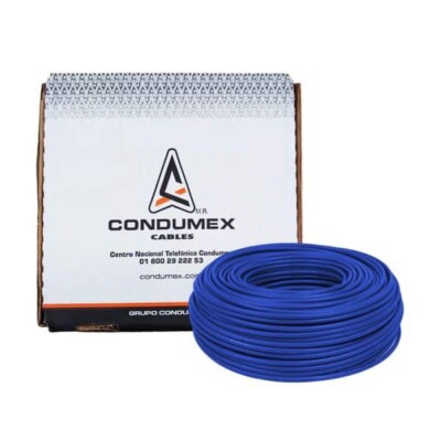CAJA DE 100 M., CABLE AZUL THW, CALIBRE 18, 100% COBRE. CTHW-18AZ CONDUMEX :CTHW-18AZ