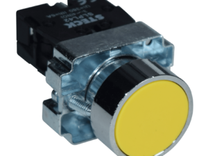 BOTON PULSADOR METÁLICO AMARILLO 22.5 MM SLMRN3