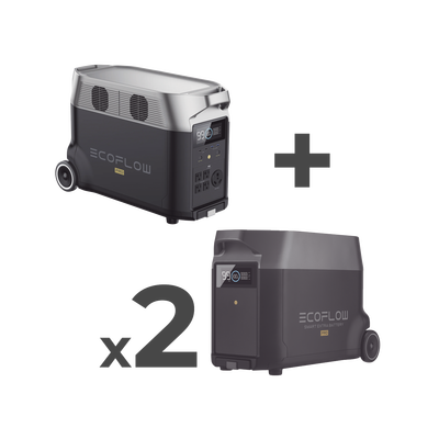 Estación de Energía Portátil DELTA PRO 3600Wh Litio LFP / 5 AC 3600W (7200W Pico) / 2 USB-C 200W / Capacidad para Aumentar Respaldo / Cargador de Coche 10A a 12.6V / Conectividad WiFi y Bluetooth (App) / Carga Solar 1600W Ma - DLTPRO2BP