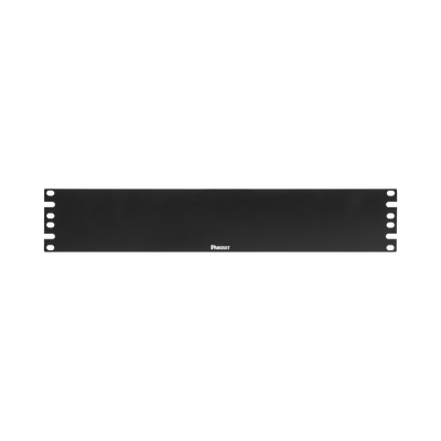 Tapa Ciega Para Rack Estándar de 19in, Plano, de Acero, 2UR, Color Negro DPFP2