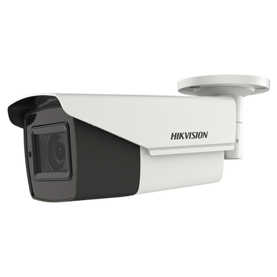 Bala TURBOHD 5 Megapixel / Lente Mot. 2.7 a 13.5 mm / 40 mts IR EXIR / dWDR / TVI-AHD-CVI-CVBS / Exterior IP67  / 12 VCD / 24 VCA DS-2CE19H0T-AIT3ZF(C)