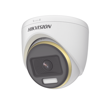 Turret TURBOHD 4K / Imagen a color 24/7 / Lente 2.8 mm / Luz Blanca 40 mts / Exterior IP67 / WDR 130 dB DS-2CE72UF3T-E