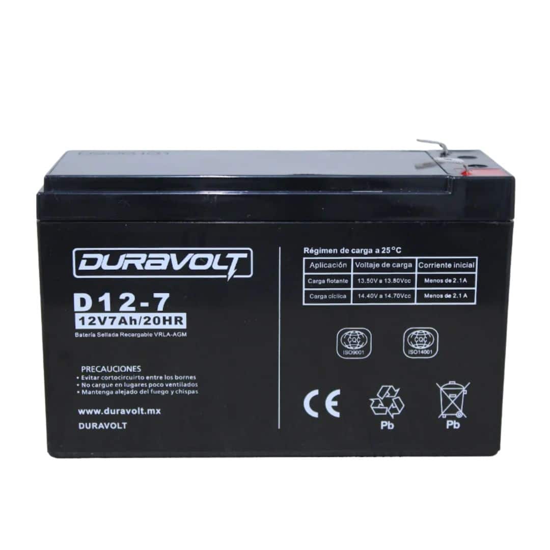 BATERÍA SELLADA D12-7 DURAVOLT VRLA AGM (12 V 7 Ah) | Alejandra Chacon DUR-D12-7