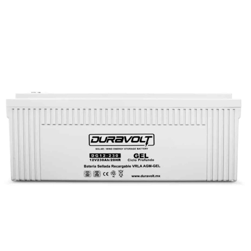 BATERÍA SELLADA DG12-230 DURAVOLT VRLA AGM-GEL (12 V 230 Ah)