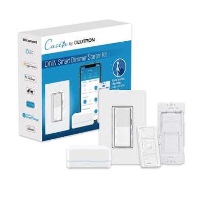 (Caseta Wireless) Kit Hub controlador, atenuador, control remoto PICO, base de pared y tapa.: DVRFBDG1D