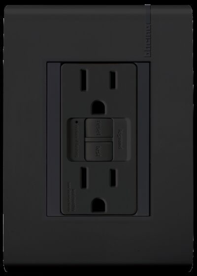 TOMACORRIENTE DUPLEX 2P+T+ICFTINF 15A 127-250V~  NEGRO MATE - E6028GFG6PTLN