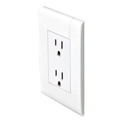 Toma Corriente Dúplex 2P+T Con Protección Infantil, 15A, 127-250V~, Placa Luna - E6028NLNPTL