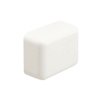 Tapa Final, para uso con canaleta LD3, material ABS, Color Blanco Mate  ECF3IW-E