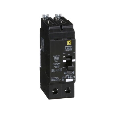 Interruptor Atornillable marco E-2P 20 A 480 Vca 18/25kA EDB24020