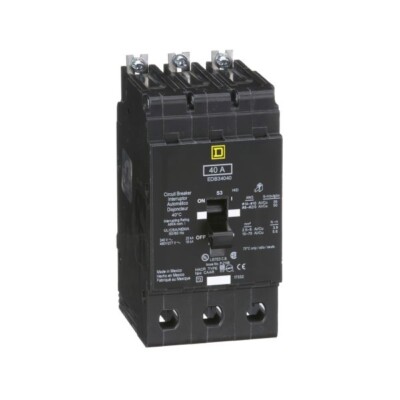 Interruptor Atornillable marco E-3P 40 A 480/277 Vca 18/25kA EDB34040