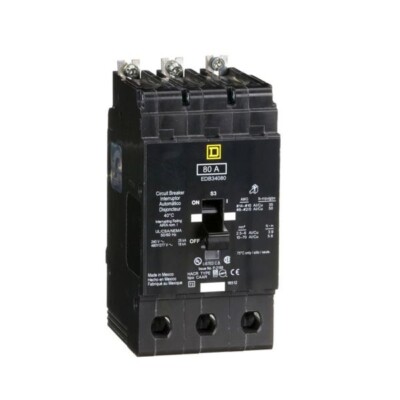 Interruptor Atornillable marco E-3P 80 A 480/277 Vca 18/25kA EDB34080