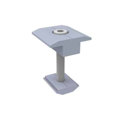 Sujetador Intermedio 35 mm para montaje de paneles solares en riel 5 Y 8 EPL-MCN2-35R