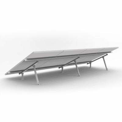 Kit Montaje de aluminio para techo o piso de concreto, de alta resistencia y rápida instalación, arreglo 1x4 módulos fotovoltáicos de 40mm de espesor.