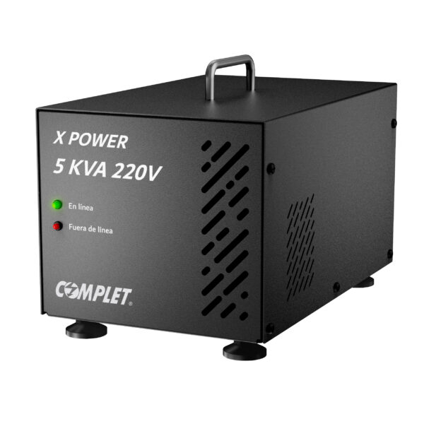 ERV-10-008  Regulador de Voltaje X-POWER 5KVA-220VA, 5000 W con supresor integrado, Terminales de conexión. 220V entrada/salida - Image 2