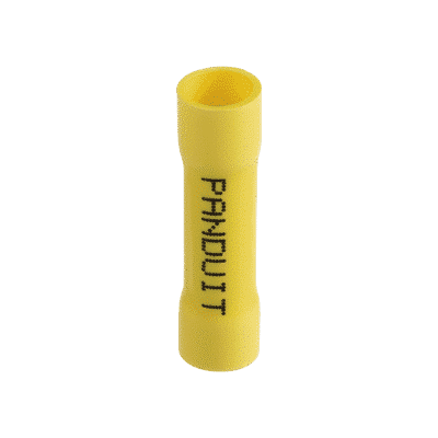 Conector de Empalme a Tope, Para Cables de 12 a 10 AWG, De Vinilo Aislado, Color Amarillo, Paquete de 25 Piezas  ESV10BX-Q