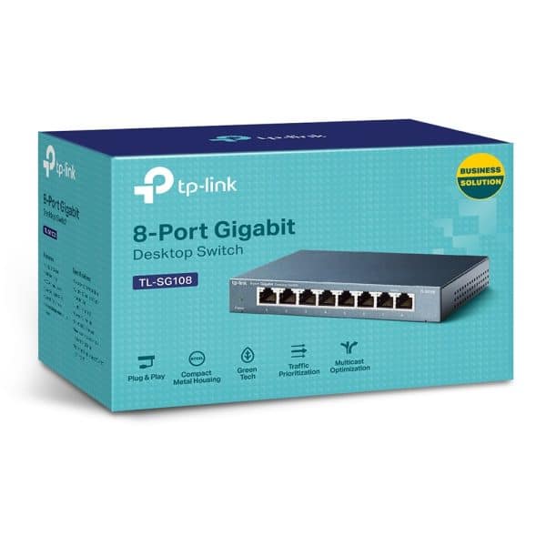 Switch TP-Link Gigabit Ethernet TL-SG105, 5 Puertos 10/100/1000Mbps, 10 Gbit/s, 2.000 Entradas | Humberto Chacon