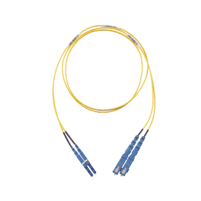 Jumper de Fibra Optica Monomodo 9/125 OS2, LC-SC Duplex, OFNR (Riser), Color Amarillo, 5 Metros  F92ERLNSNSNM005