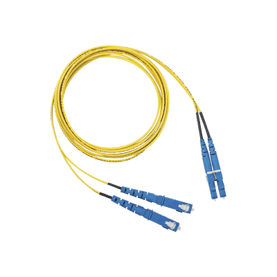 Jumper de Fibra Optica Monomodo 9/125 OS2, LC-SC Duplex, OFNR (Riser), Color Amarillo, 10 Metros  F92ERLNSNSNM010