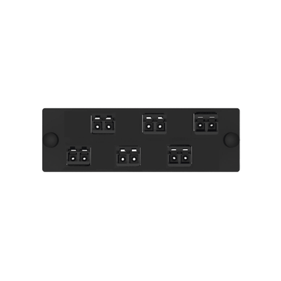 Placa Acopladora de Fibra Optica FAP, Con 6 Conectores LC Duplex (12 Fibras), Para Fibra Multimodo OM3/OM4, Color Negro  FAP6WABLDLCZ