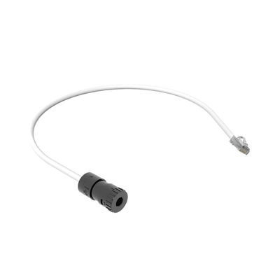 Cable de Conexión en Campo Jack a Plug RJ45, Categoría 6A, CMP (Plenum), 0.5 Metros, Color Blanco FC-ICCP0.5MWH