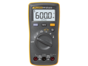 Multímetro Digital de Tamaño Compacto, Para Medición de Corriente y Tensión, Uso con Voltaje Máximo de 600 V, Pantalla LED Retroiluminada  FLUKE-107ESP