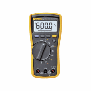 Multímetro Digital para Electricista, Para Pruebas de Capacitancia y Diodos, Uso con Voltaje Máximo de 600 V, Pantalla LED Retroiluminada  FLUKE-115