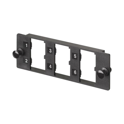 Placa Modular FAP de 6 Puertos Mini-Com, Acepta Módulos de Fibra Óptica, Cobre o Audio y Video, Color Negro FMP6 | Humberto Chacon Placa Modular FAP de 6 Puertos Mini-Com, Acepta Módulos de Fibra Óptica, Cobre o Audio y Video, Color Negro FMP6