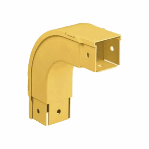 Bajada Vertical Exterior de 90º, Para uso con Canaletas 2x2 FiberRunner™, Color Amarillo  FOVRA2X2LYL