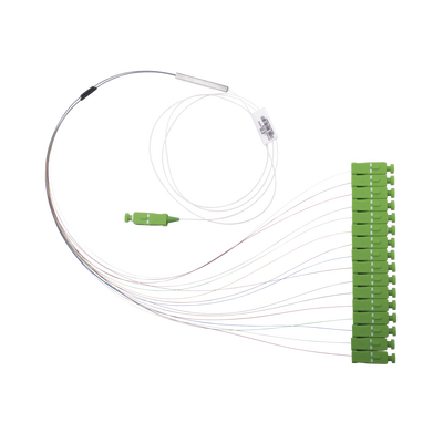 Divisor Óptico (Splitter) Tipo PLC, de 1x16, Con Conector de Entrada SC/APC y Conectores de Salida SC/APC FPONCS1X16