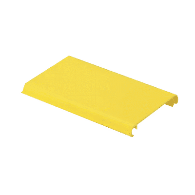 Tapa Con Bisagra a Presión Para Canaleta FiberRunner™ FR4X4YL6, de PVC Rígido, Color Amarillo, 1.8 m de Largo  FRHC4YL6