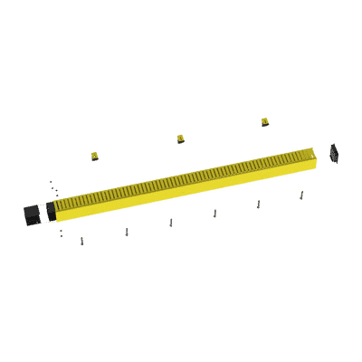 Kit de Administrador de Cables Vertical FiberRunner 4X4, Incluye Soportes de Montaje y Accesorios, Color Amarillo  FRHD4KTYL
