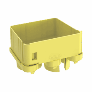 Tapa con 2 Salidas a Tubo de 1.5in (38mm), Para uso con Canaletas 4X4 FiberRunner™, Color Amarillo  FRIDT4X4LYL