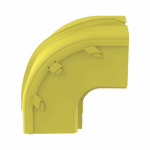 Bajada Vertical Exterior de 90º sin Tapa, Para uso con Canaletas 6X4 FiberRunner™, Color Amarillo  FROVRA6X4LYL