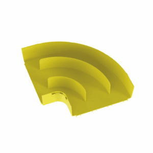Ángulo Recto a 90º Horizontal, Para Canaletas FiberRunner™ 12X4, Color Amarillo  FRRA12X4LYL