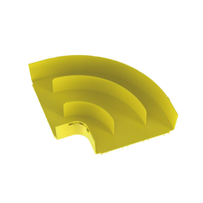 Ángulo Recto a 90º Horizontal, Para Canaletas FiberRunner™ 12X4, Color Amarillo  FRRA12X4LYL