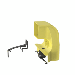 Bajada Para Canaleta FiberRunner™, Uso con Medidas 4x4, 6X4, 12X4, o 24X12, Con Reducción a 4X4, Color Amarillo  FRSPJ4X4LYL