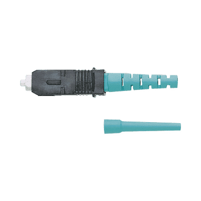 Conector de Fibra Óptica SC Simplex OptiCam, Multimodo 50/125 OM3/OM4, Pre-pulido, Color Aqua  FSC2MCXAQ